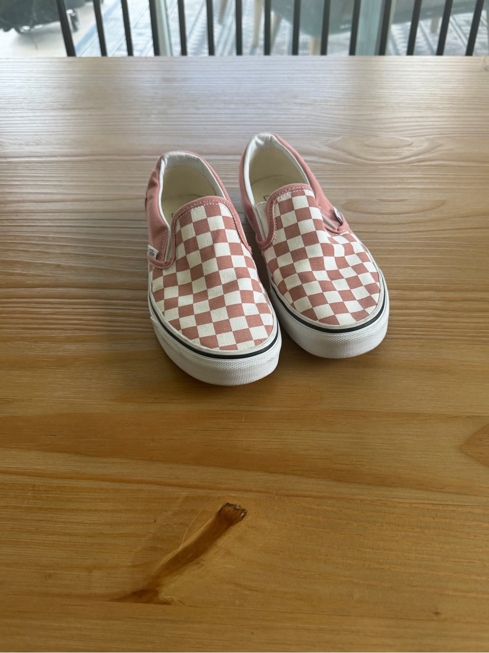 Vans womans Slip-On Sneakers in Pink and White Checkerboard